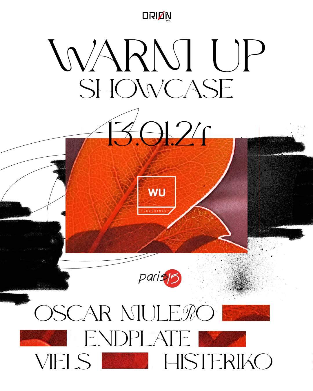 Warm up Showcase: Oscar Mulero - フライヤー表