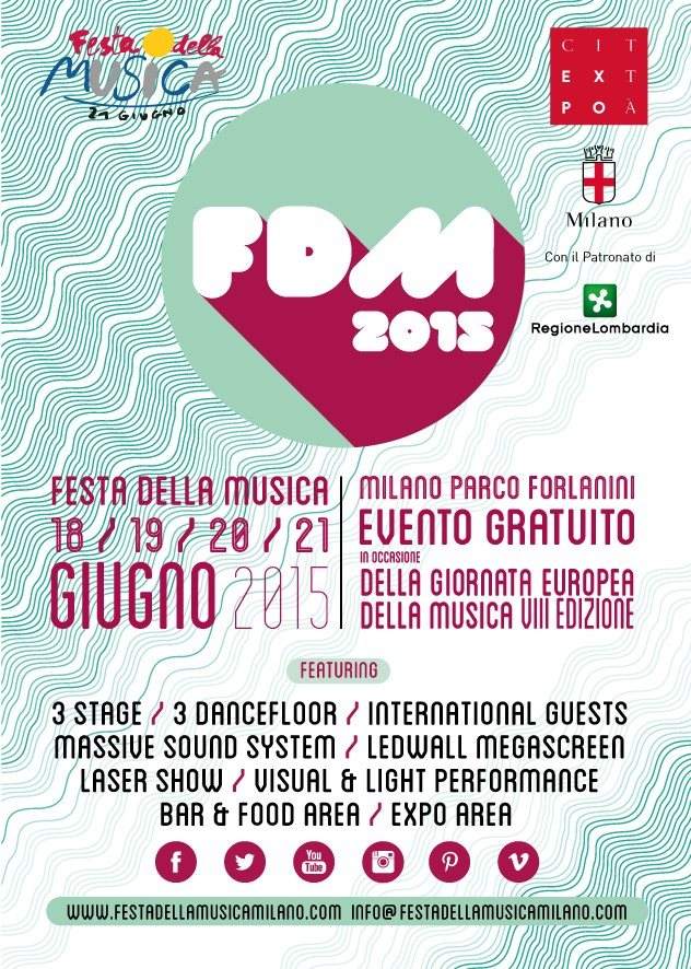 Festa Della Musica Milano - フライヤー表