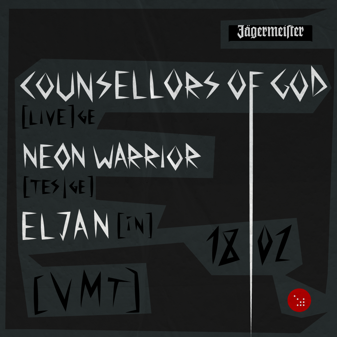 ALT MƏD.: Counselors of God [live] GE / NEON WARRIOR / Eljan - フライヤー表