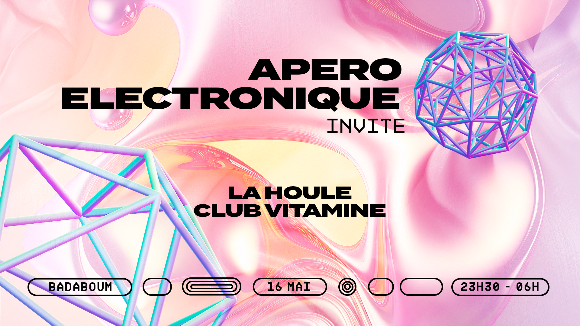 Club — Apéro Électronique: La Houle (+) Club Vitamine - Página frontal