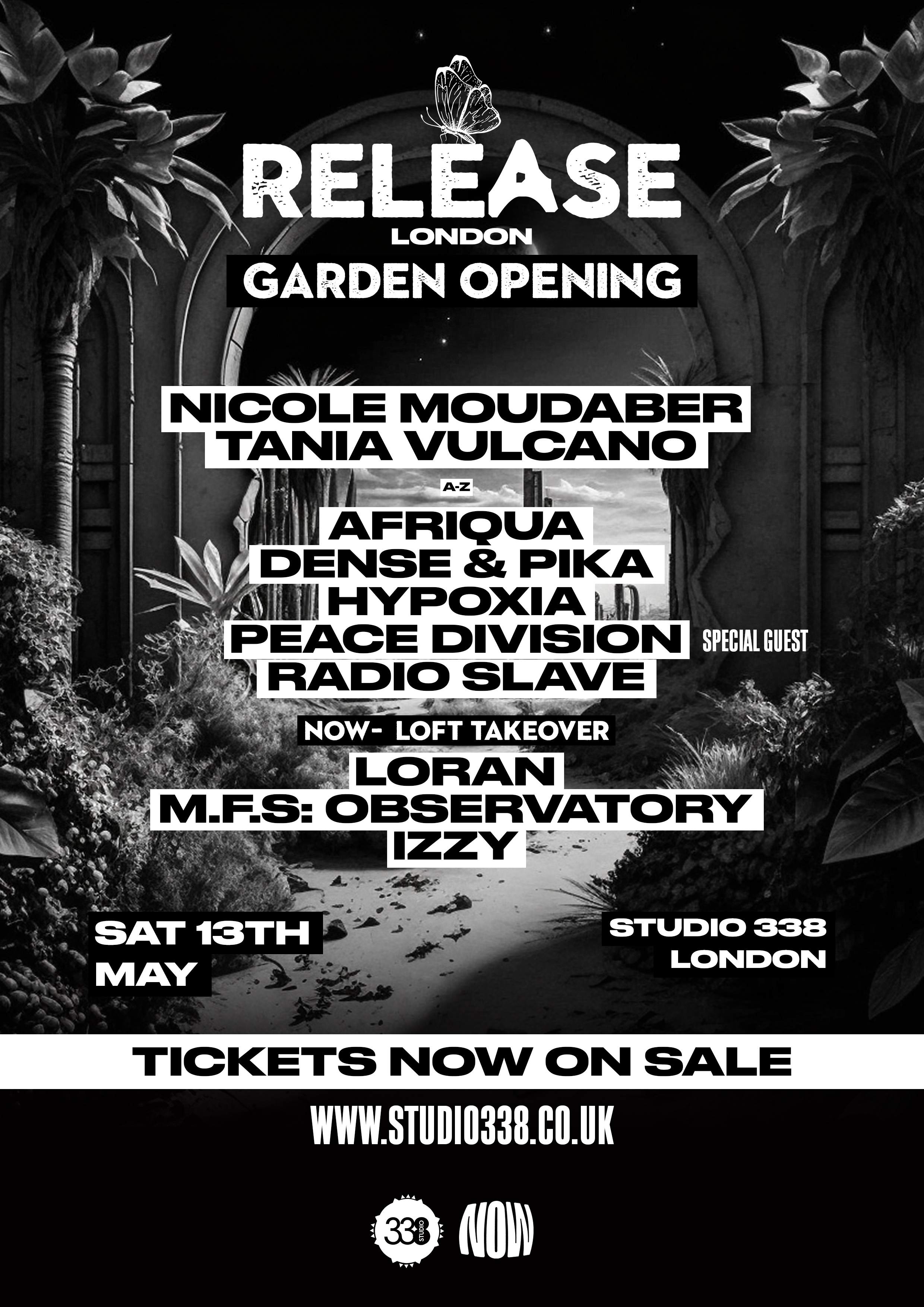 Release - Garden Opening Party (All Day & All Night) - フライヤー表