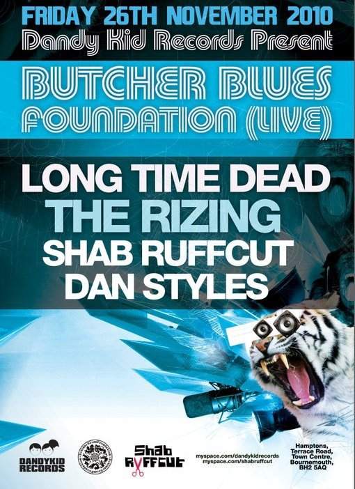 Butcher Blues Foundation' (Live) & Shab Ruffcut - フライヤー表