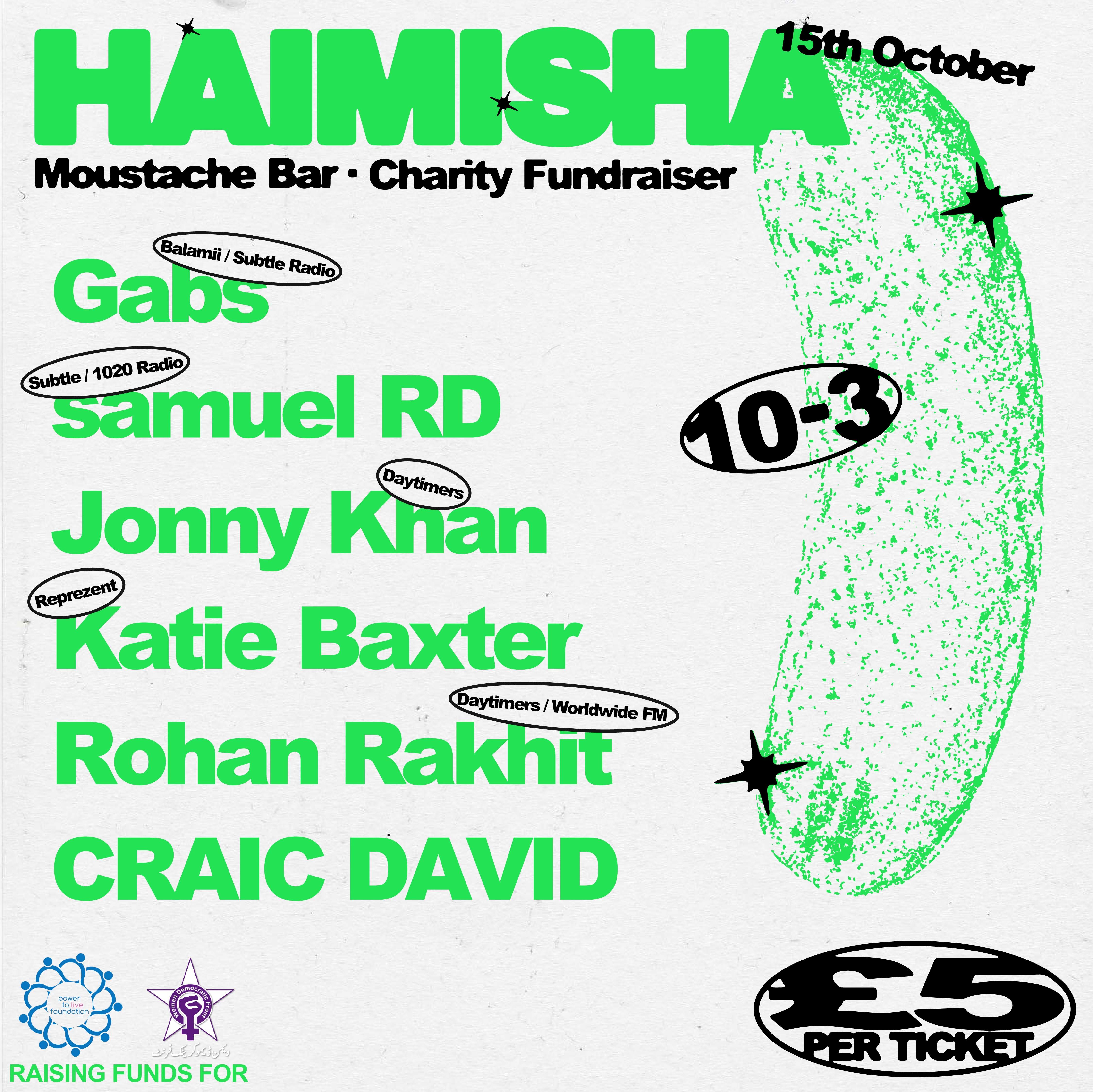 HAIMISHA Charity Fundrasier em Moustache Bar, London