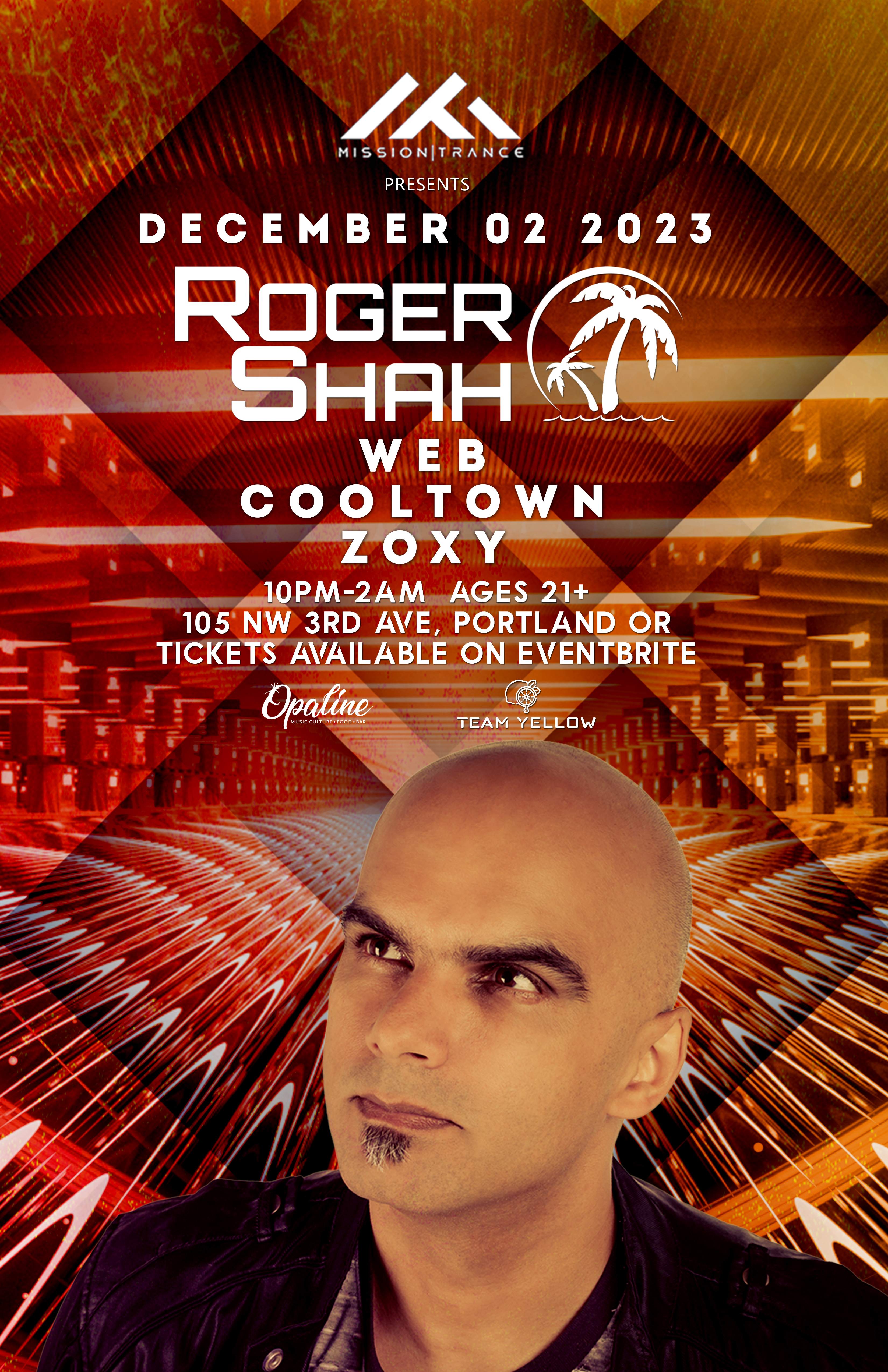 Mission Trance presents: Roger Shah (Feat. Cooltown) - フライヤー表