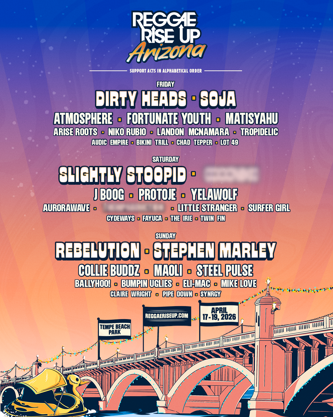 Reggae Rise Up Arizona - Discount Code 'HUGS' at TBA - Tempe Beach Park ...