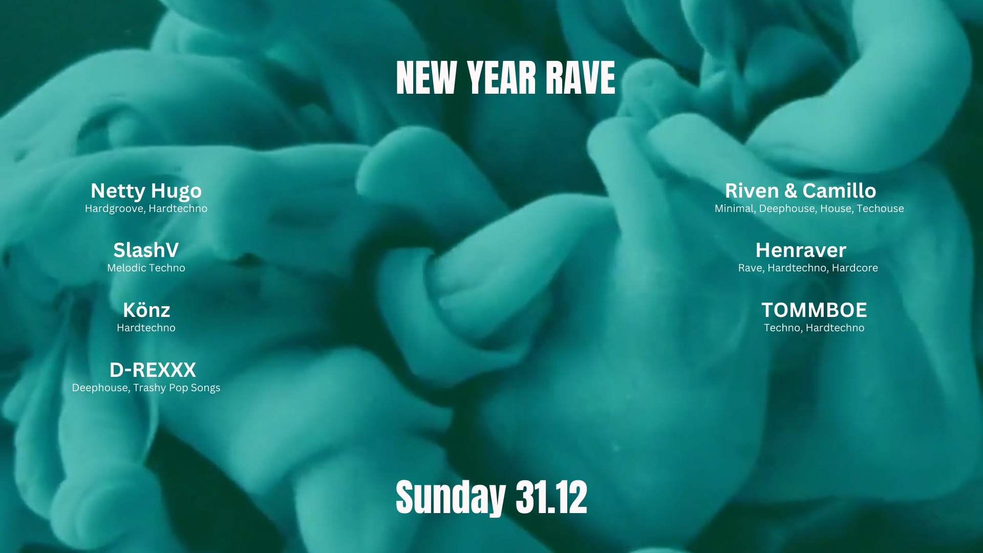 RAVE Ignition WELCOME 2024: New Year's Eve Rave - フライヤー表