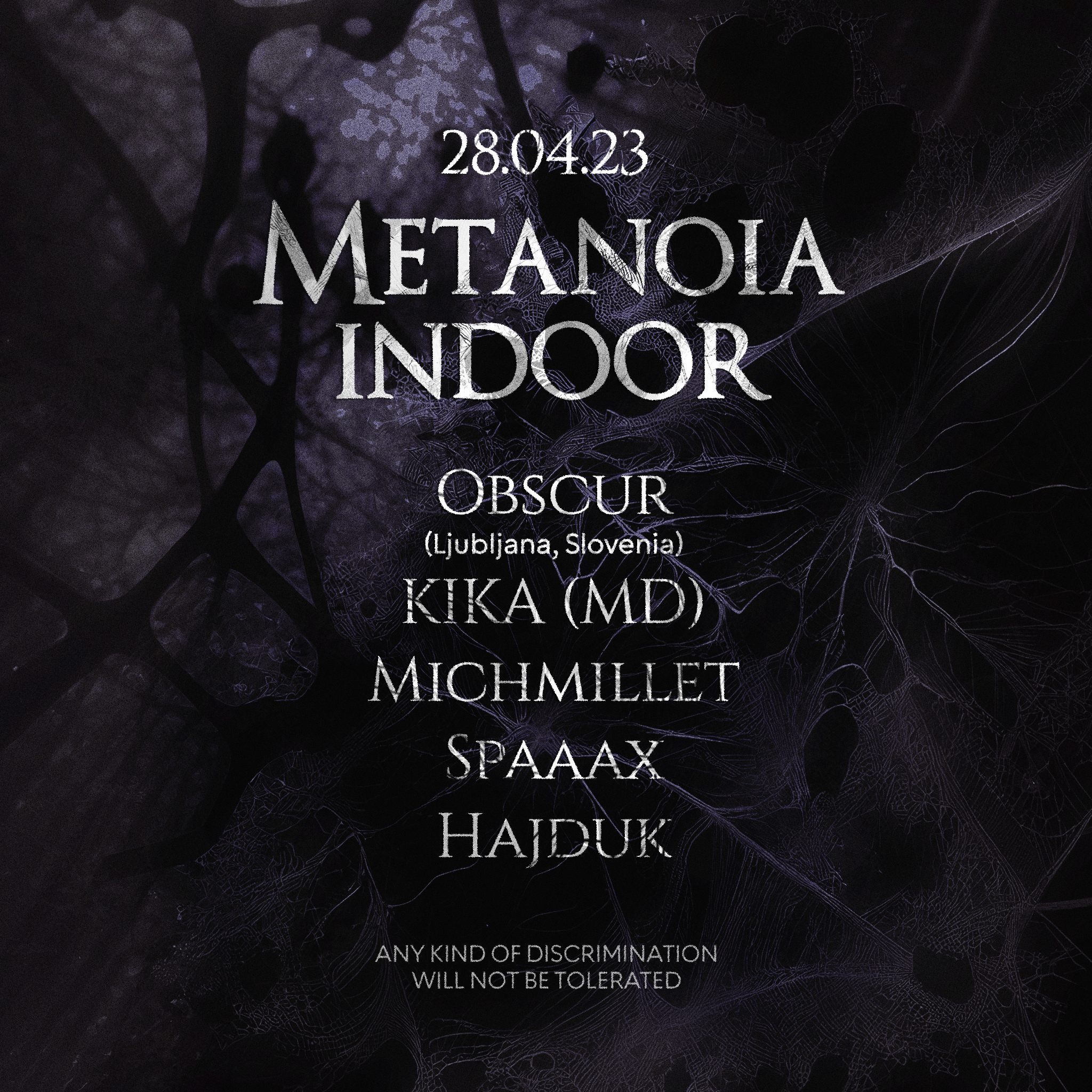 METANOIA INDOOR with Obscur - フライヤー表