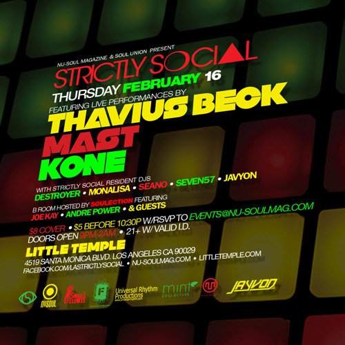 Strictly Social presents Thavius Beck, Mast, Kone - Página trasera