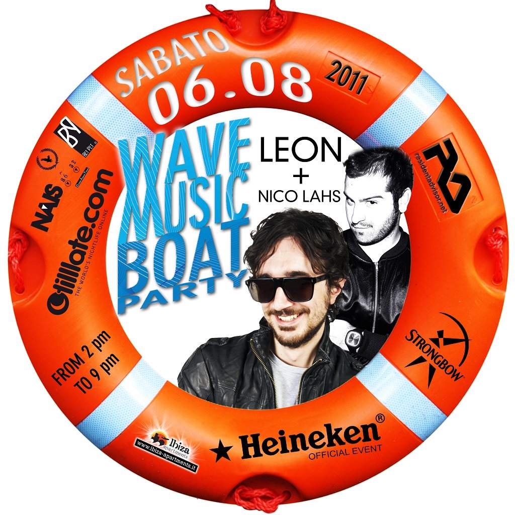 Wave Music Boat - Leon & Nico Lahs - フライヤー表