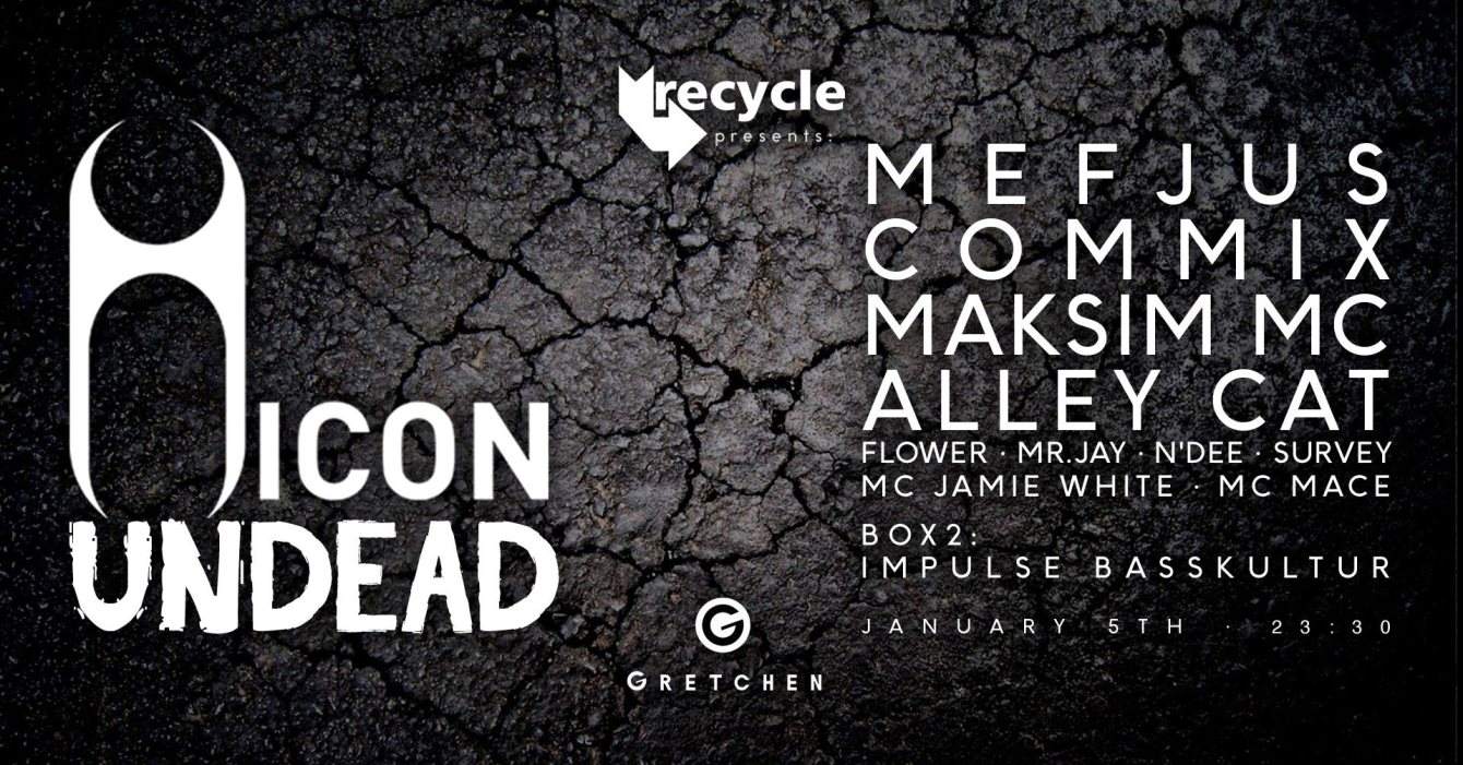 Recycle - Berlin's Finest Drum'n'bass: Icon Undead - フライヤー表