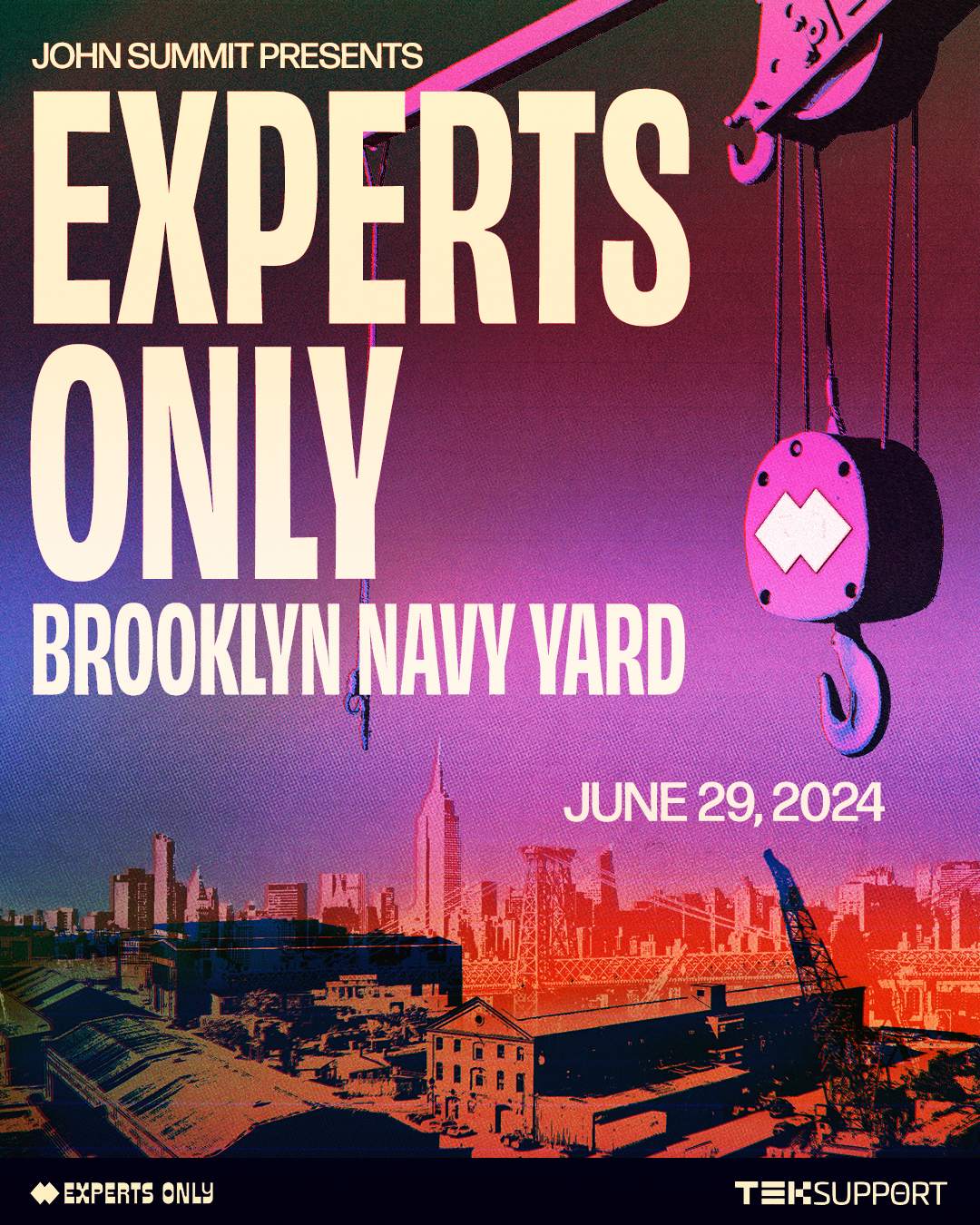 Teksupport: John Summit presents Experts Only (SOLD OUT) - フライヤー表