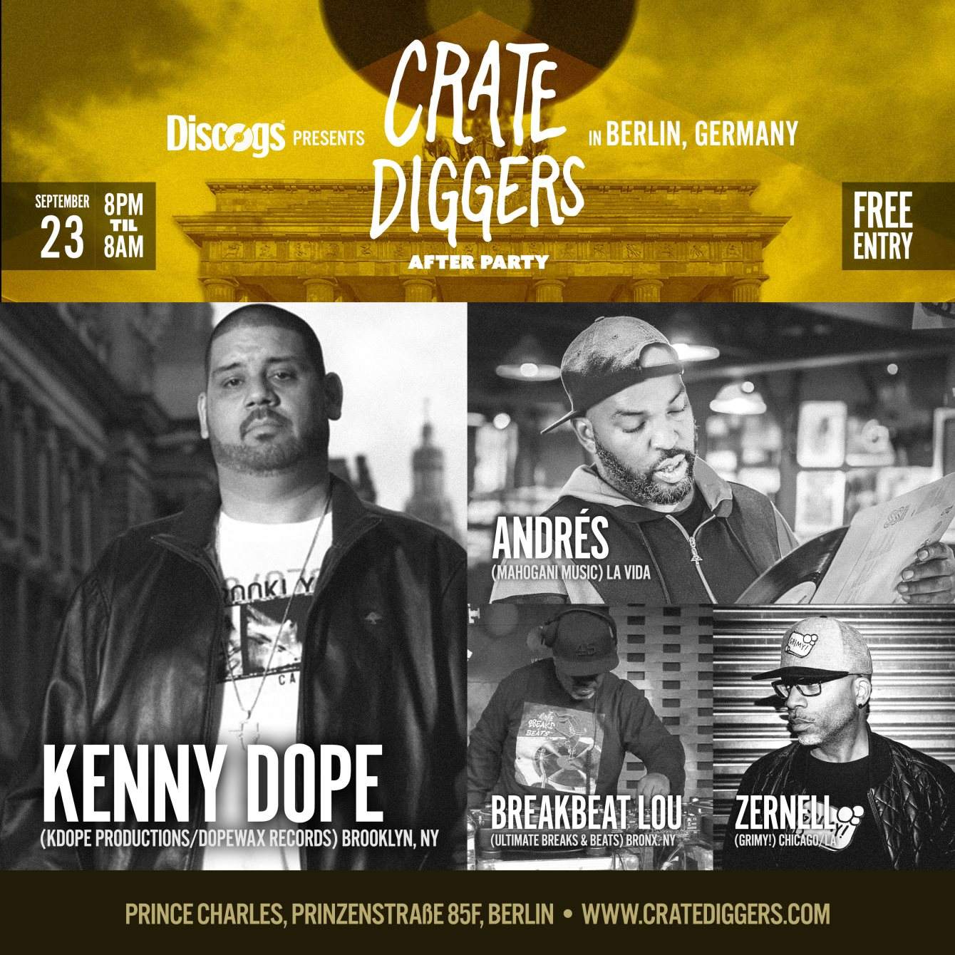 Crate Diggers Berlin Record Fair & After Party w/ Kenny Dope, Andrés - Página frontal