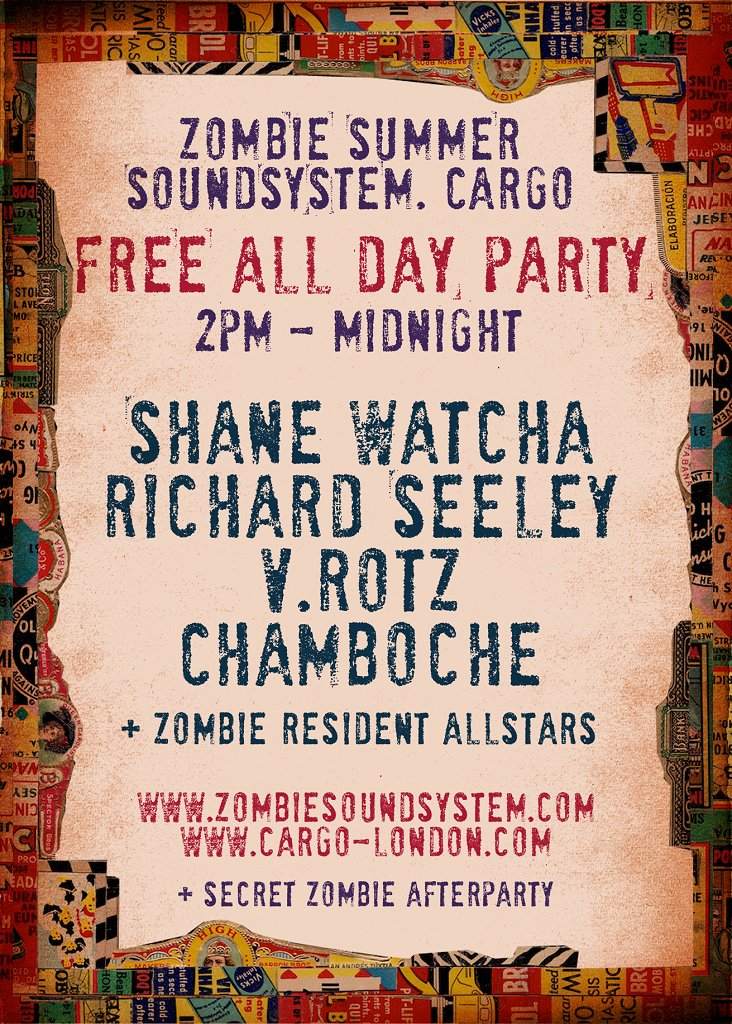 Zombie Summer Soundsystem Bank Holiday Special- Free All Day - フライヤー裏
