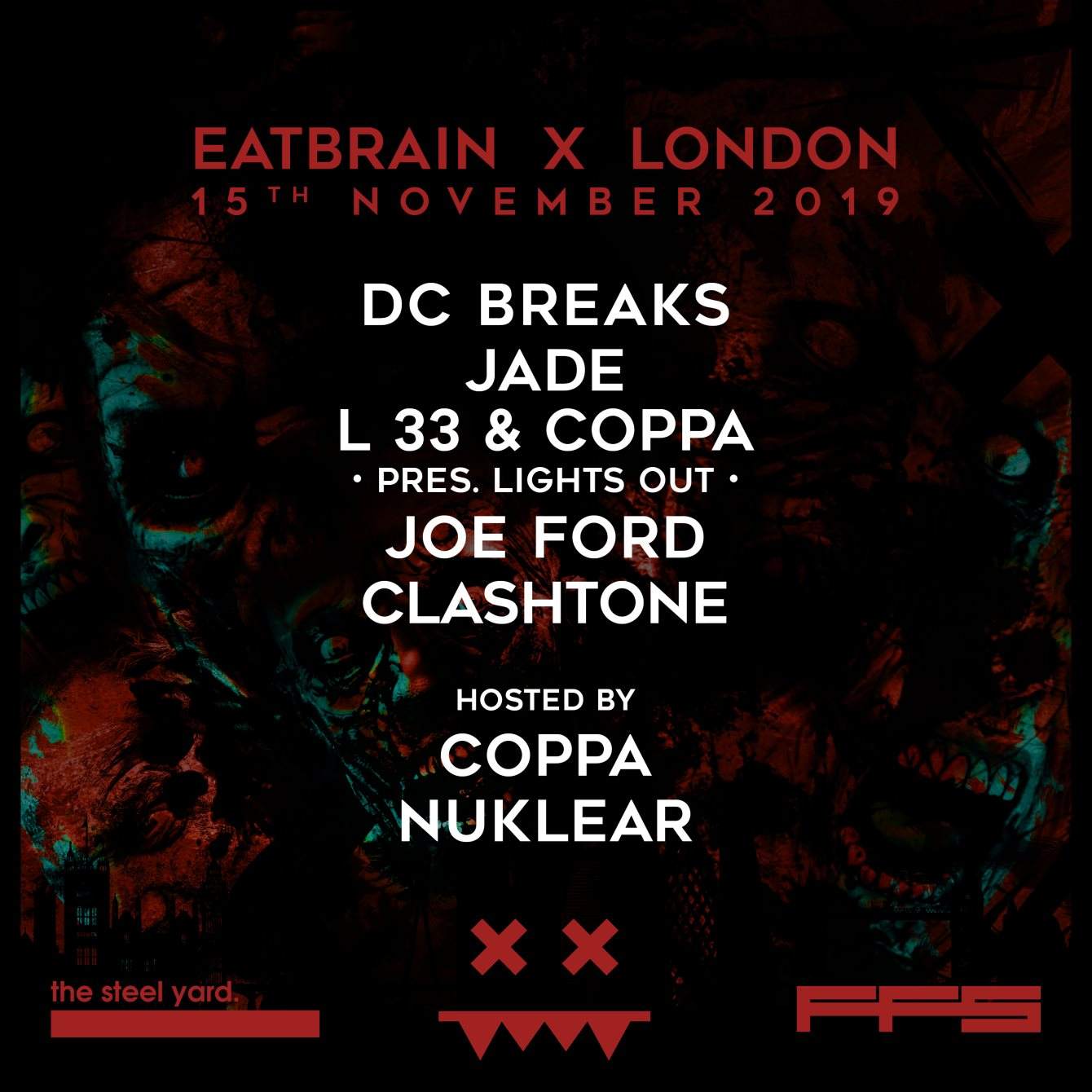 Eatbrain x London - フライヤー裏