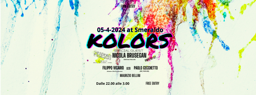 Kolors Vicenza primo evento 2024 - フライヤー裏