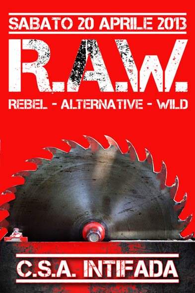 R.A.W. Rebel - Alternative - Wild - フライヤー表