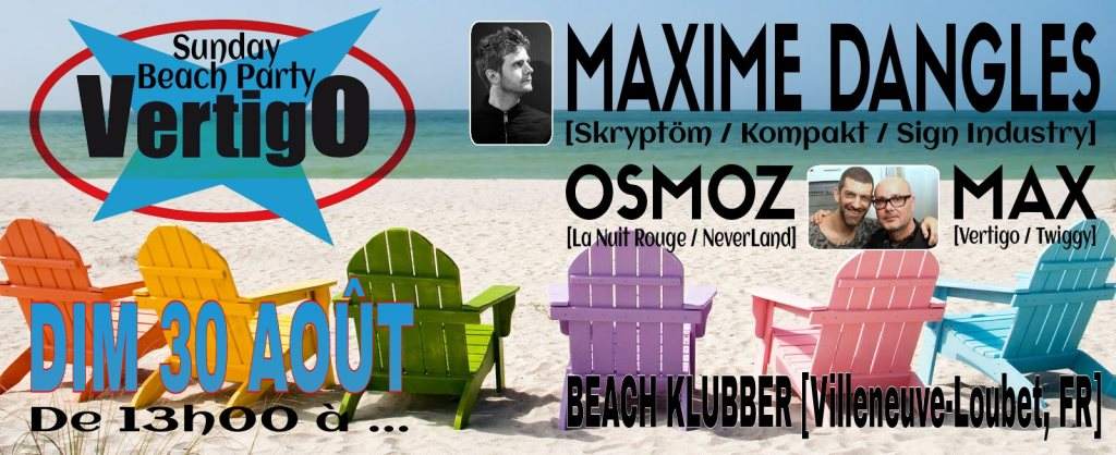 Vertigo Beach Party Invite Maxime Dangles - フライヤー表
