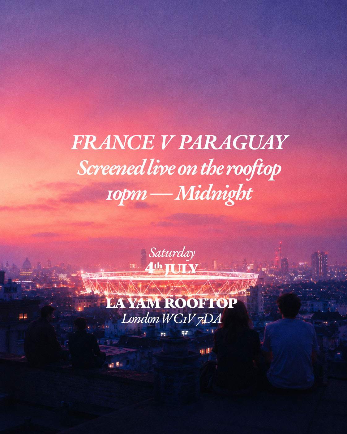 France v Paraguay on the Roof cover