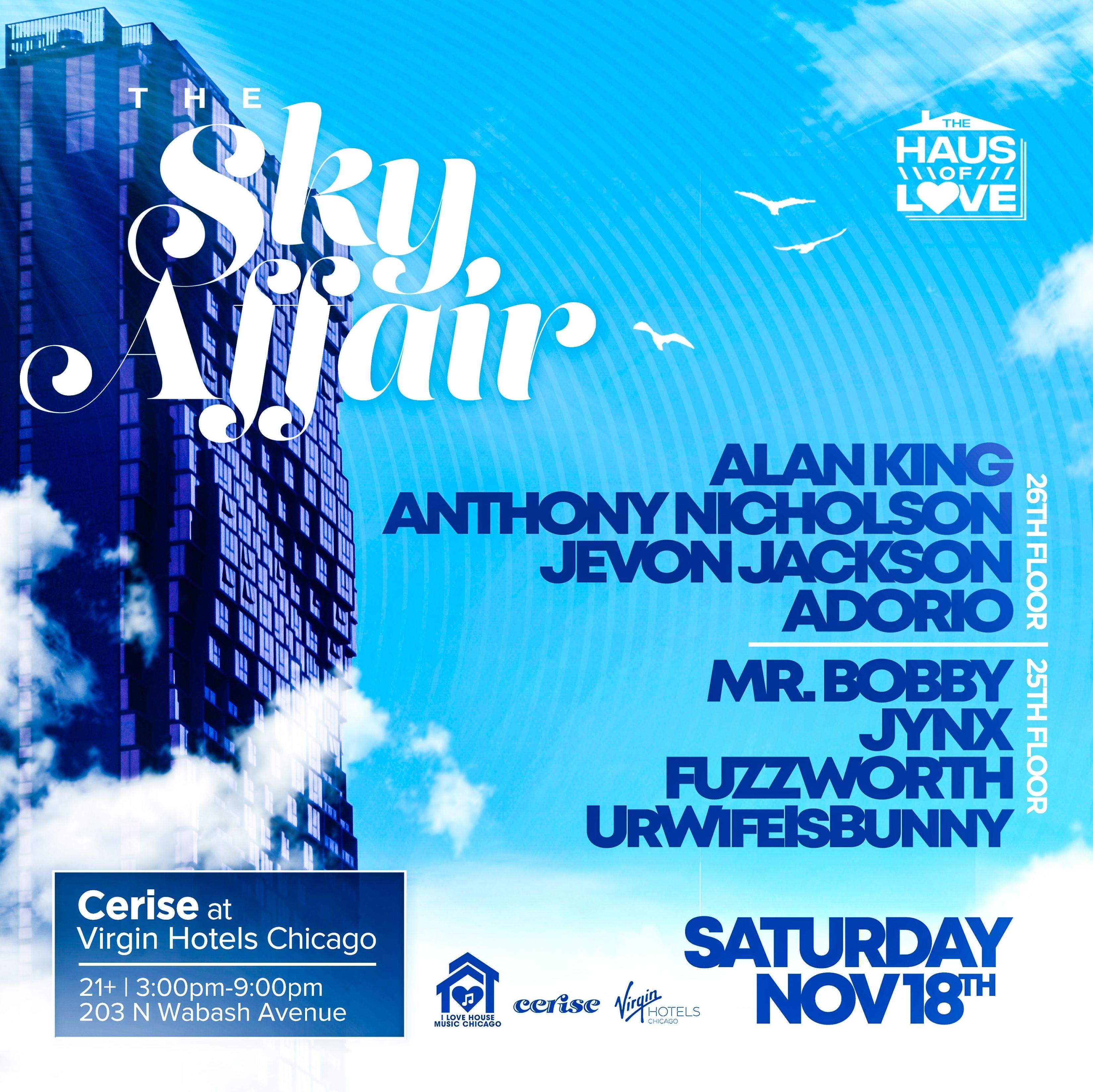 [CANCELLED] 2 Floors of The Sky Affair House Music Day Party at Cerise Rooftop - フライヤー表