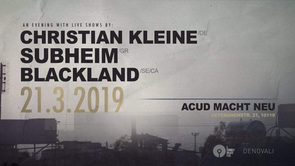 Christian Kleine/ Subheim/ Blackland - Página frontal
