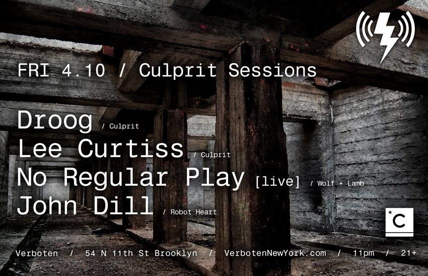 Culprit Sessions: Droog / Lee Curtiss / No Regular Play - Página frontal