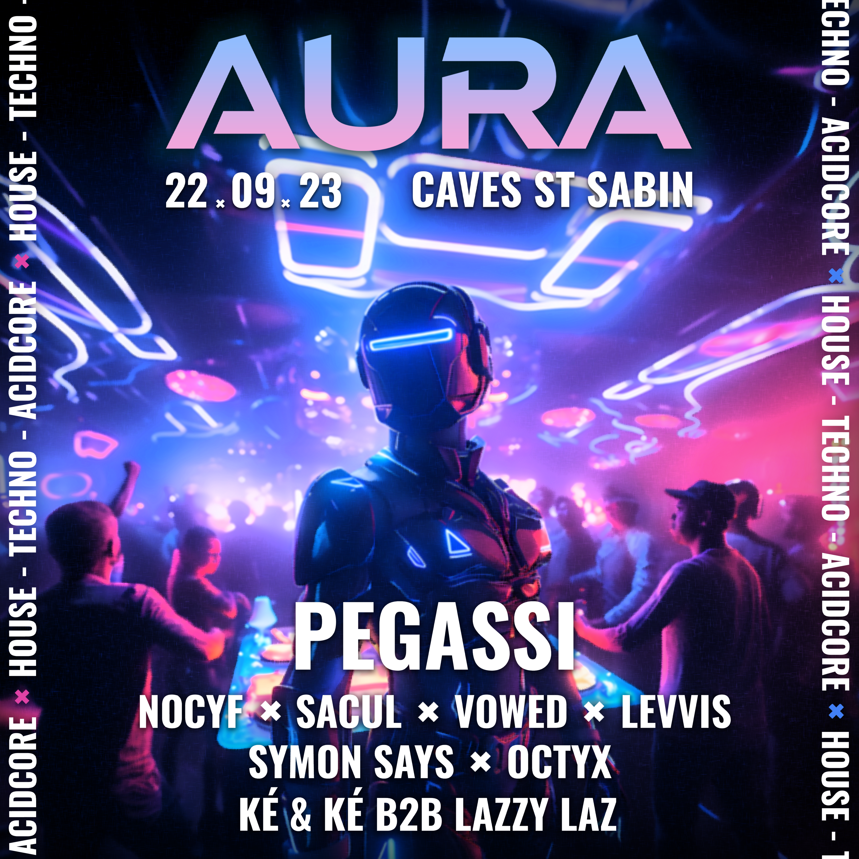 AURA Invite Pegassi at Caves St. Sabin - Página frontal
