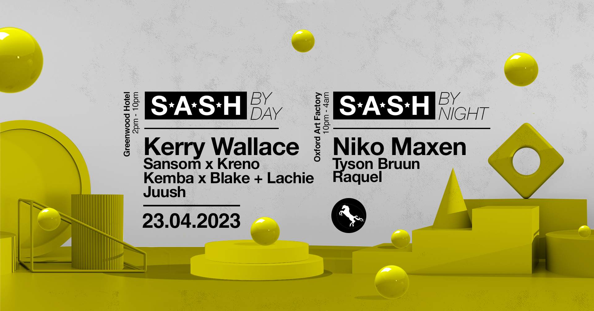★ S.A.S.H By Day & Night ★ Kerry Wallace ★ Niko Maxen ★ 23rd April ★ - Página frontal