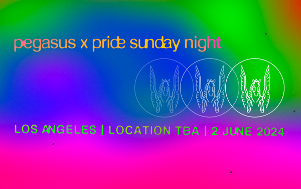 Pegasus x Pride Sunday ft. SECRET GUEST - Página frontal