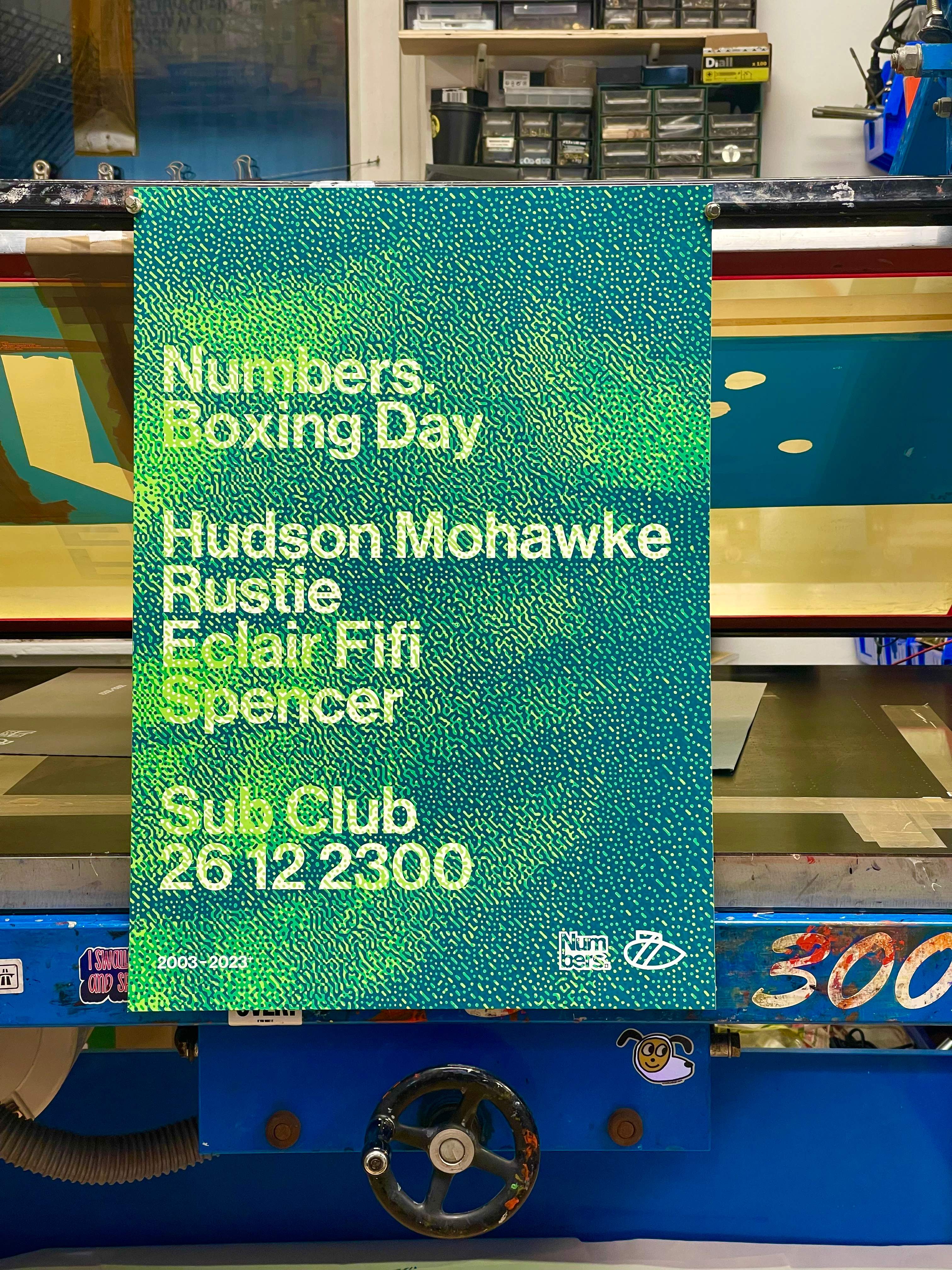 Numbers Boxing Day - Hudson Mohawke + Rustie + Eclair Fifi + Spencer - フライヤー裏