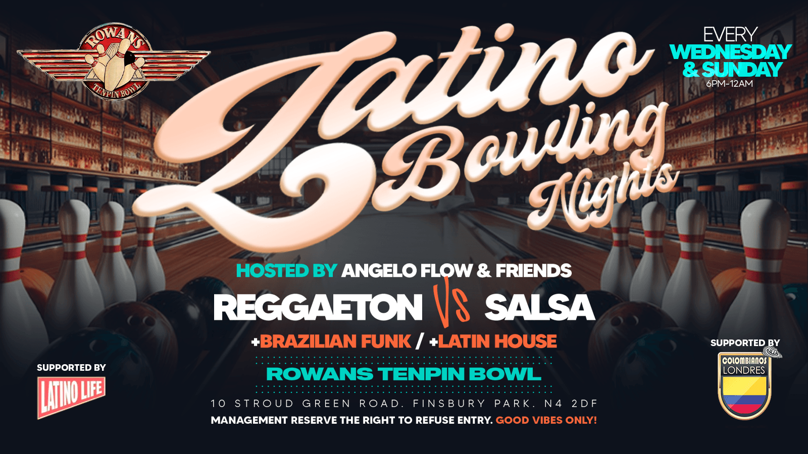 Latino Bowling Nights - Página frontal
