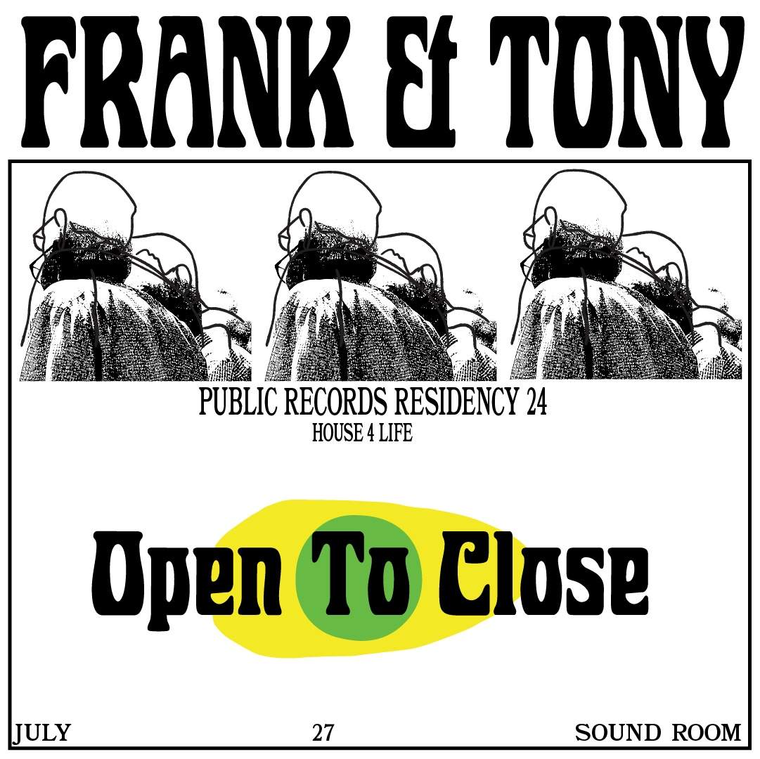 Frank and Tony Open to Close - Página frontal