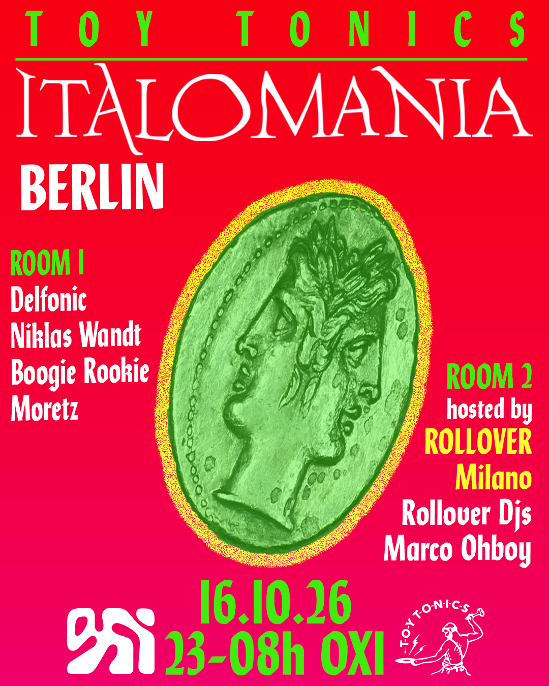Toy Tonics presents ITALOMANIA at OXI, Berlin · Tickets