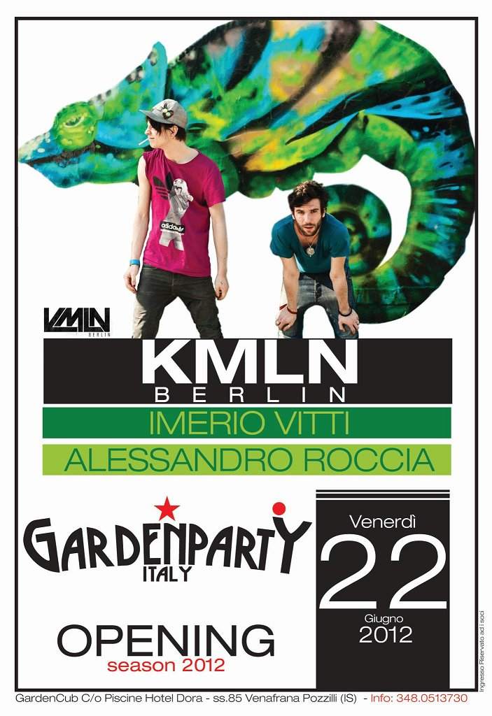 Garden Party Opening 2012 // Special Guest: KMLN Berlin - フライヤー表