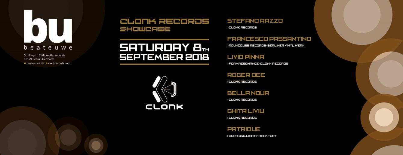 Clonk Records Showcase - フライヤー表