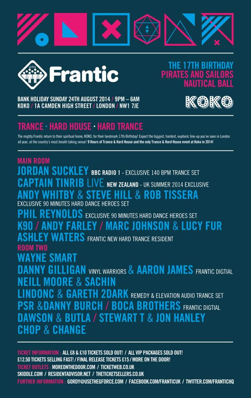 Frantic 17 at KOKO, London