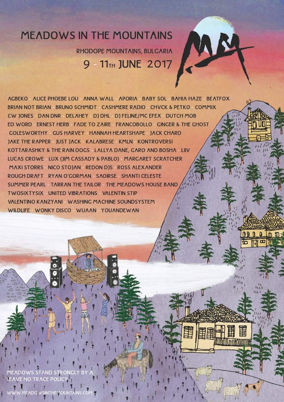 Meadows in the Mountains Festival 2017 - フライヤー表