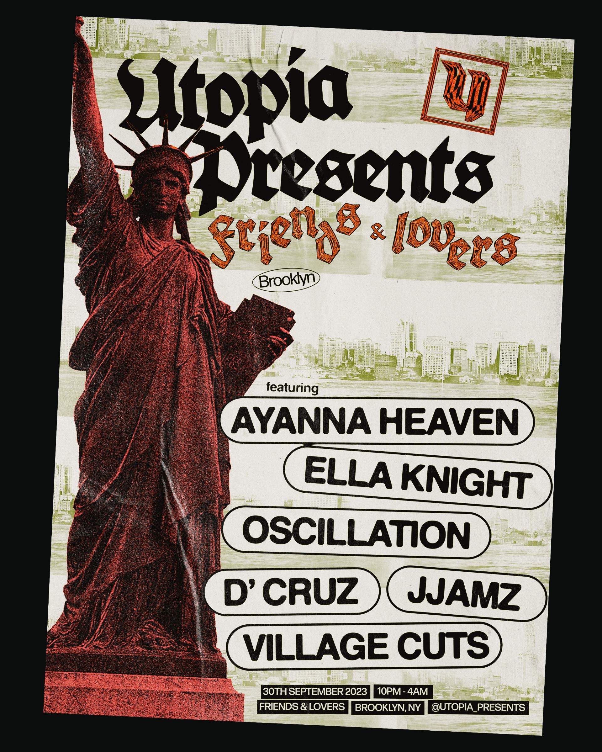 Utopia Presents: feat. Ayanna Heaven x Ella Knight x Oscillation x Jjamz & More - フライヤー表