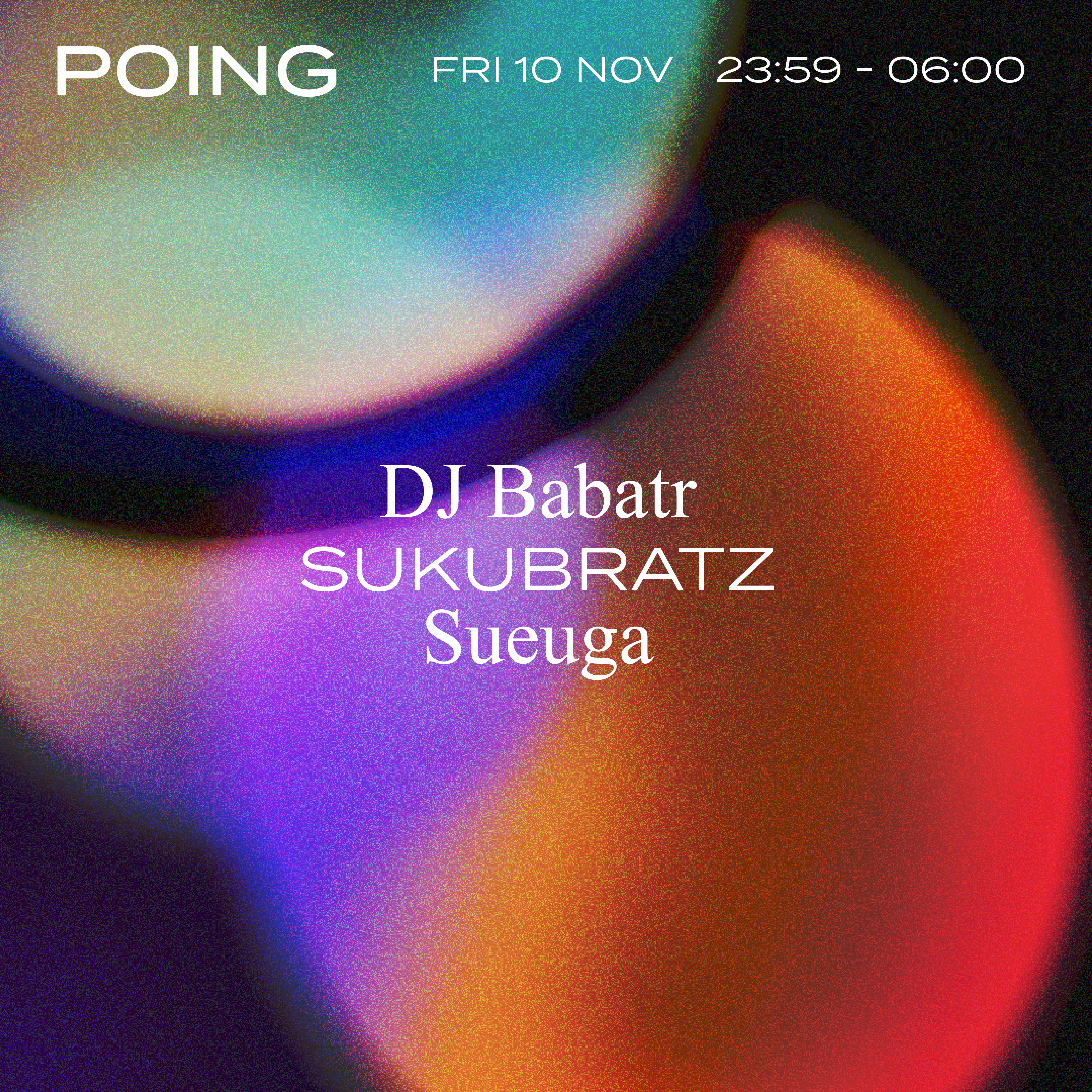 POING: Dj Babatr / Sukubratz / Sueuga - フライヤー表