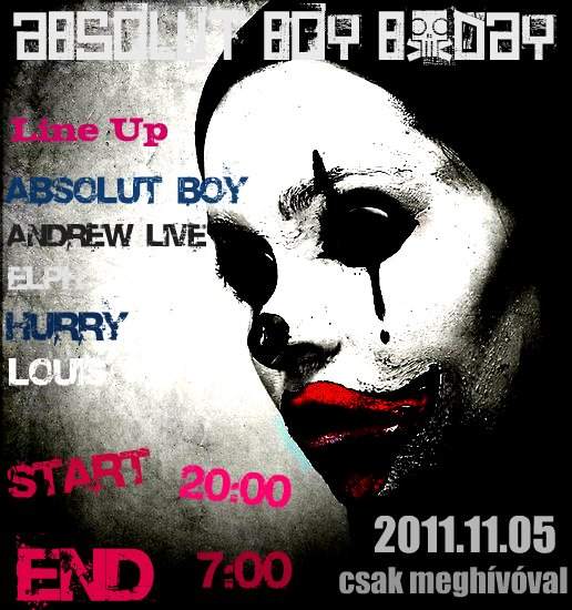 Absolut Boy B-Day Party - フライヤー表