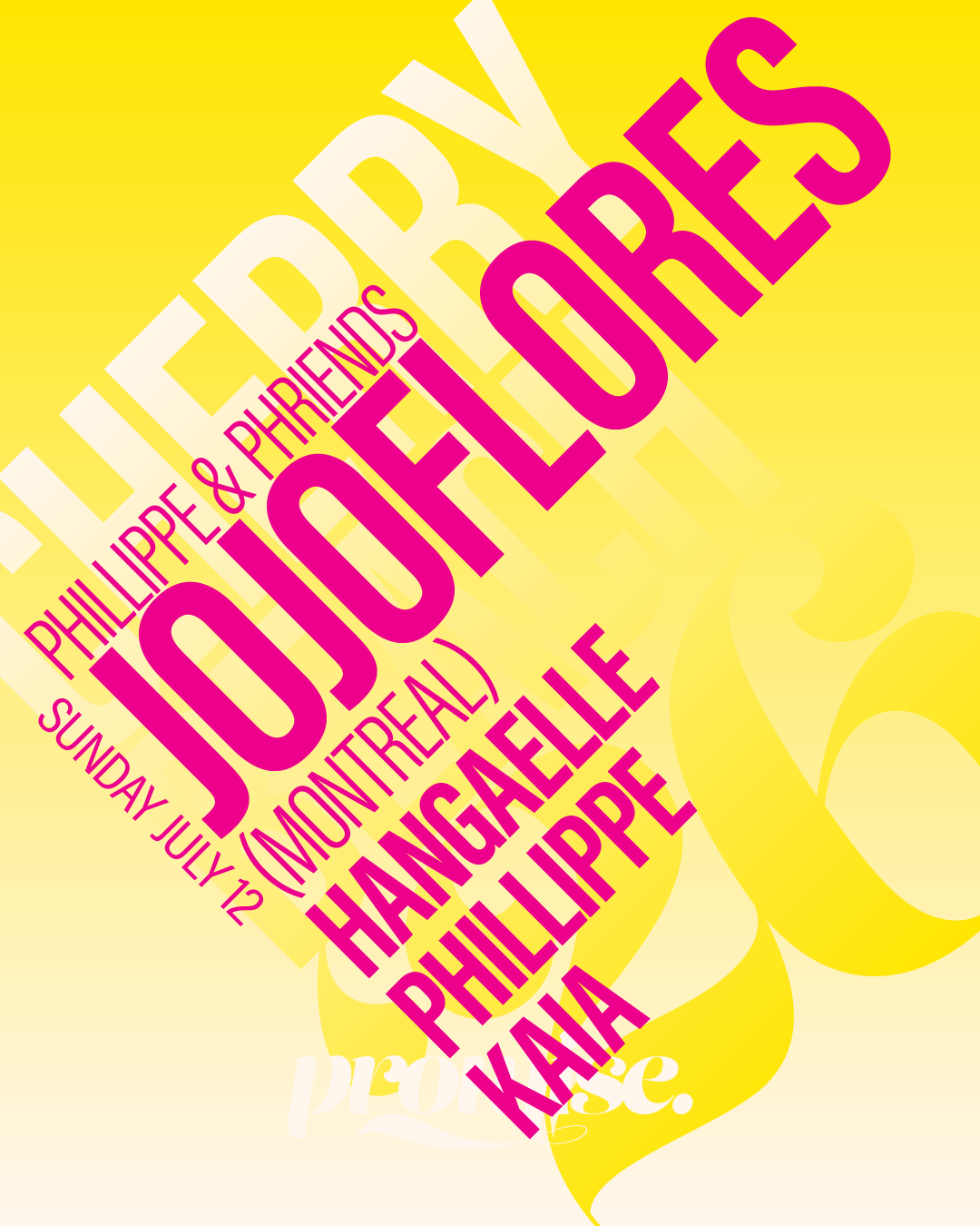 Promise Cherry Beach: Phillippe presents Jojoflores (MTL) at