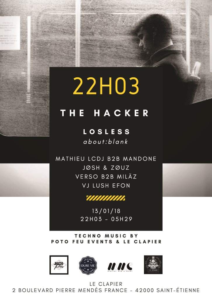 22h03 with The Hacker, Losless & Poto Feu Events - Página frontal