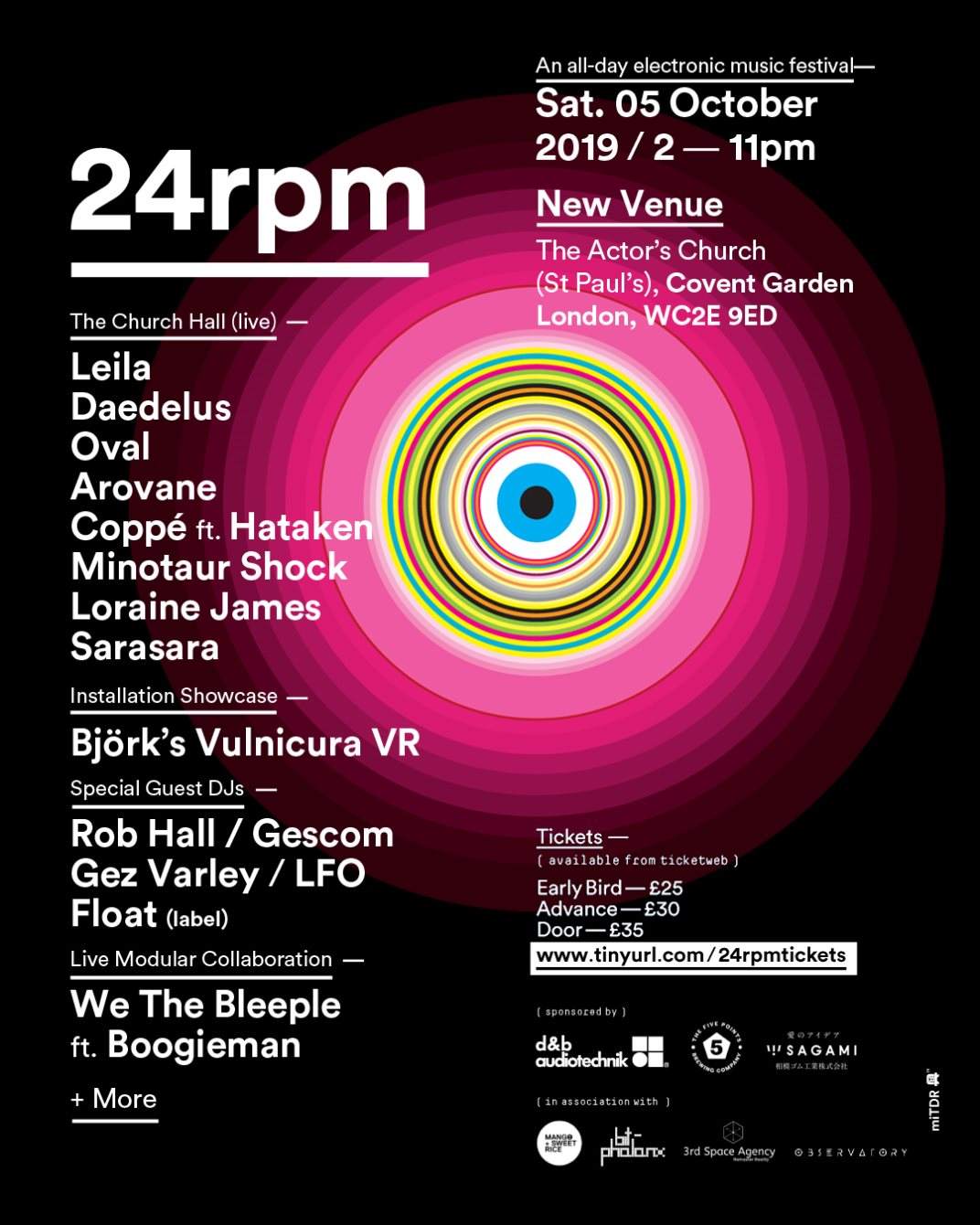 24rpm: An All-Day Electronic Music Festival - フライヤー表