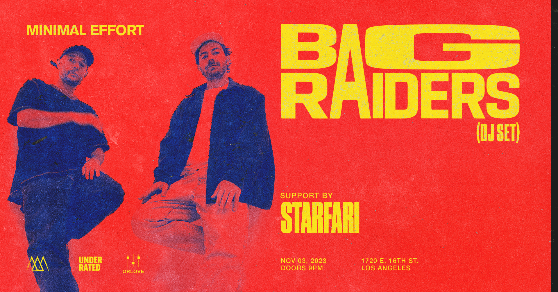 Minimal Effort: Bag Raiders (DJ) Love Me Back Tour - Página frontal