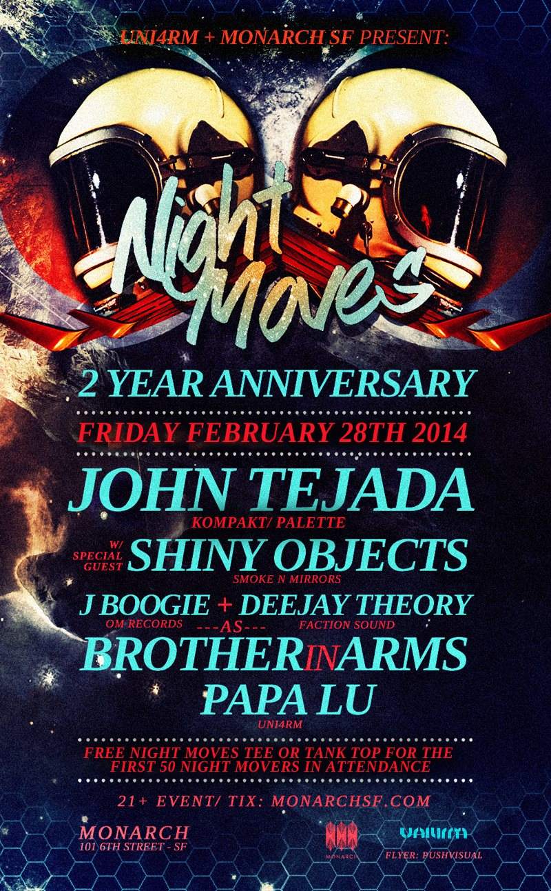 Night Moves 2 Year Anniversary with John Tejada - Página frontal