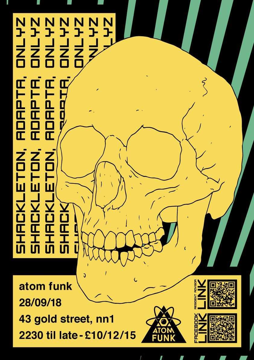 Atom Funk with Shackleton, Adapta and Onlyz - フライヤー裏