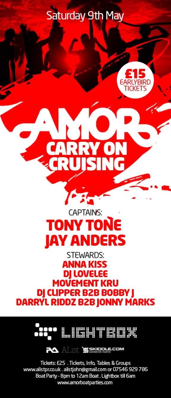Amor Boat Party Followed by Dysfunctional - フライヤー表