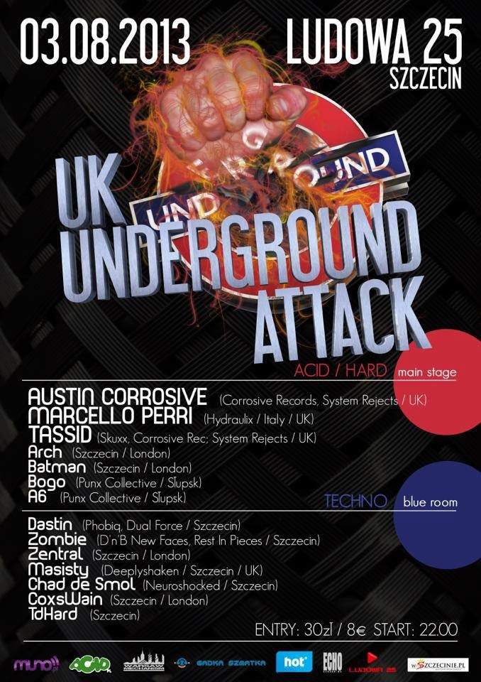 UK Underground Attack - フライヤー裏