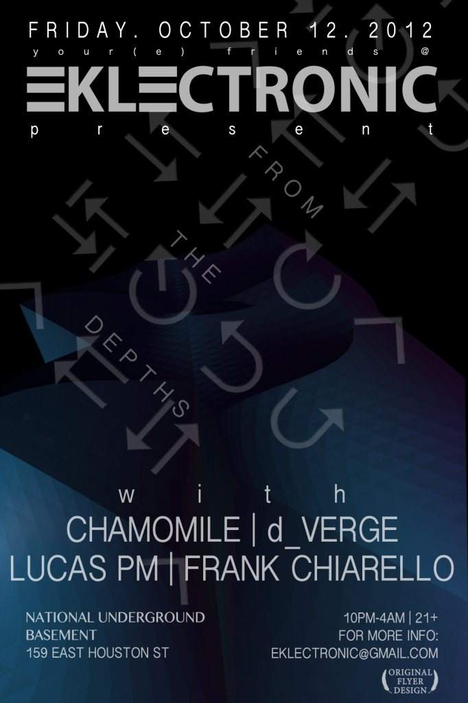 Eklectronic presents: From the Depths with Chamomile, D_verge, Frank Chiarello, and Lucas PM - フライヤー表
