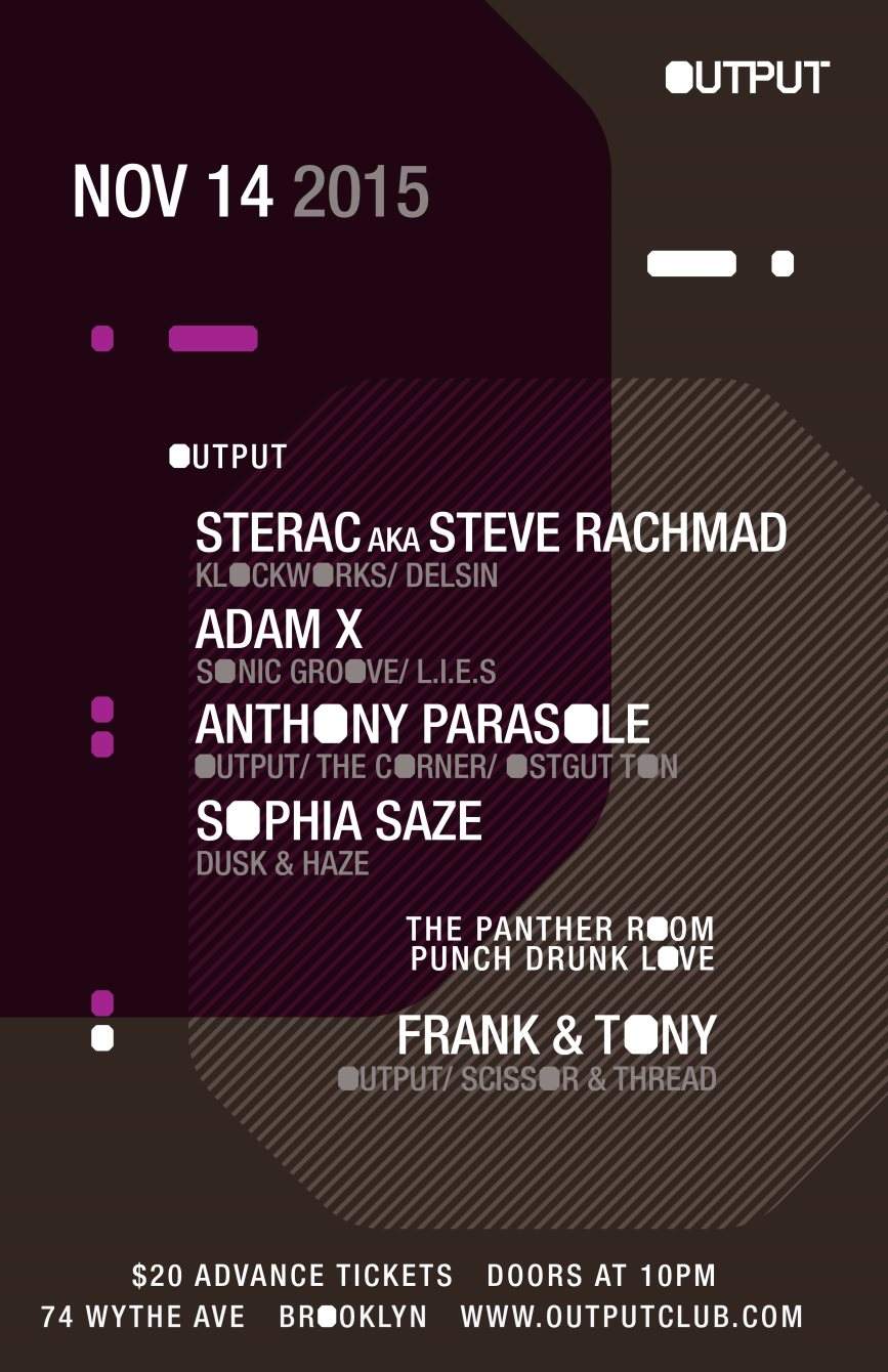 Sterac aka Steve Rachmad/ Adam X/ Anthony Parasole/ Sophia Saze + Punch Drunk Love in Panther - Página frontal