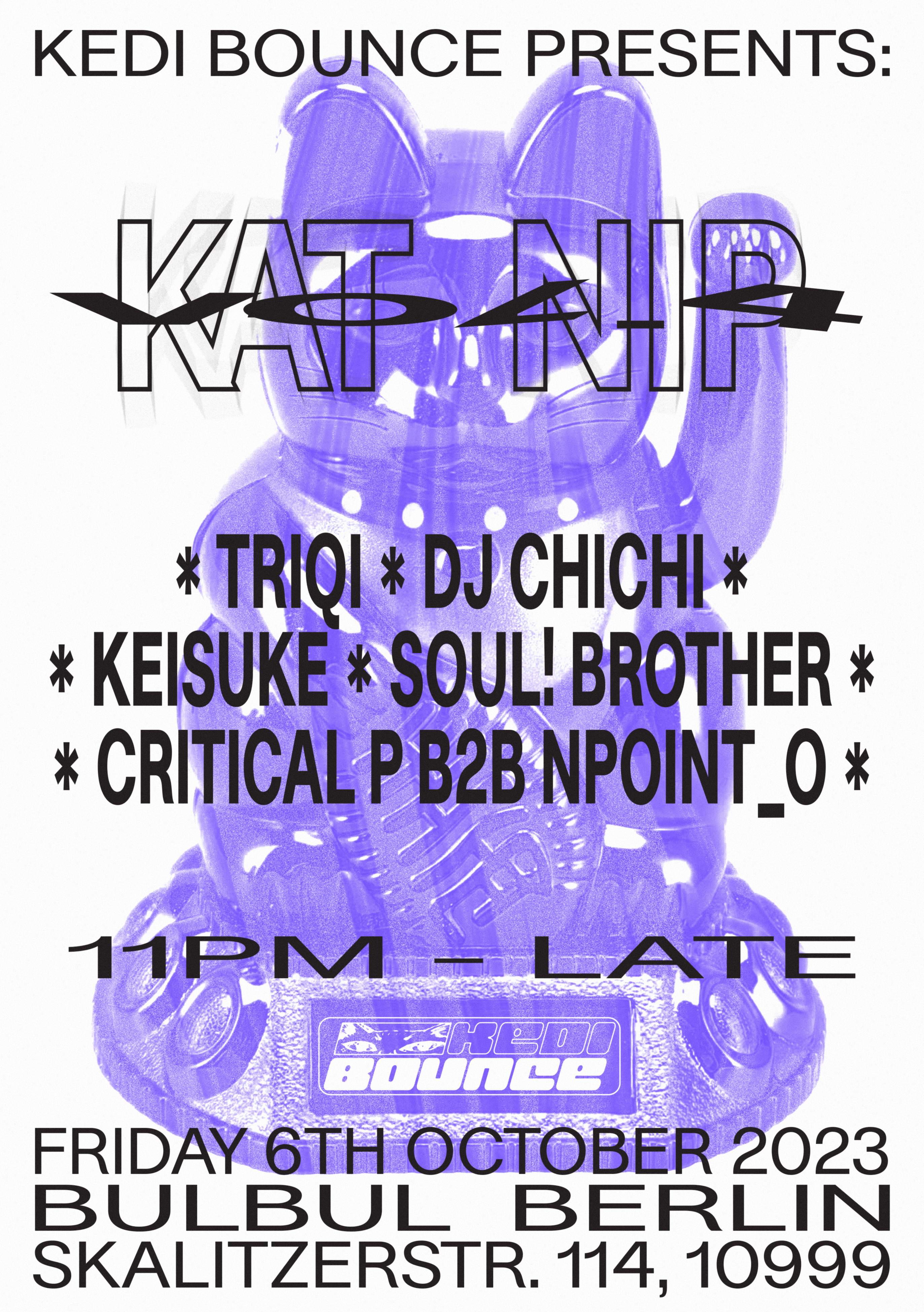 Kedi Bounce presents Kat Nip Vol. 4: Triqi, DJ Chichi, Keisuke, Soul! Brother & More - フライヤー表